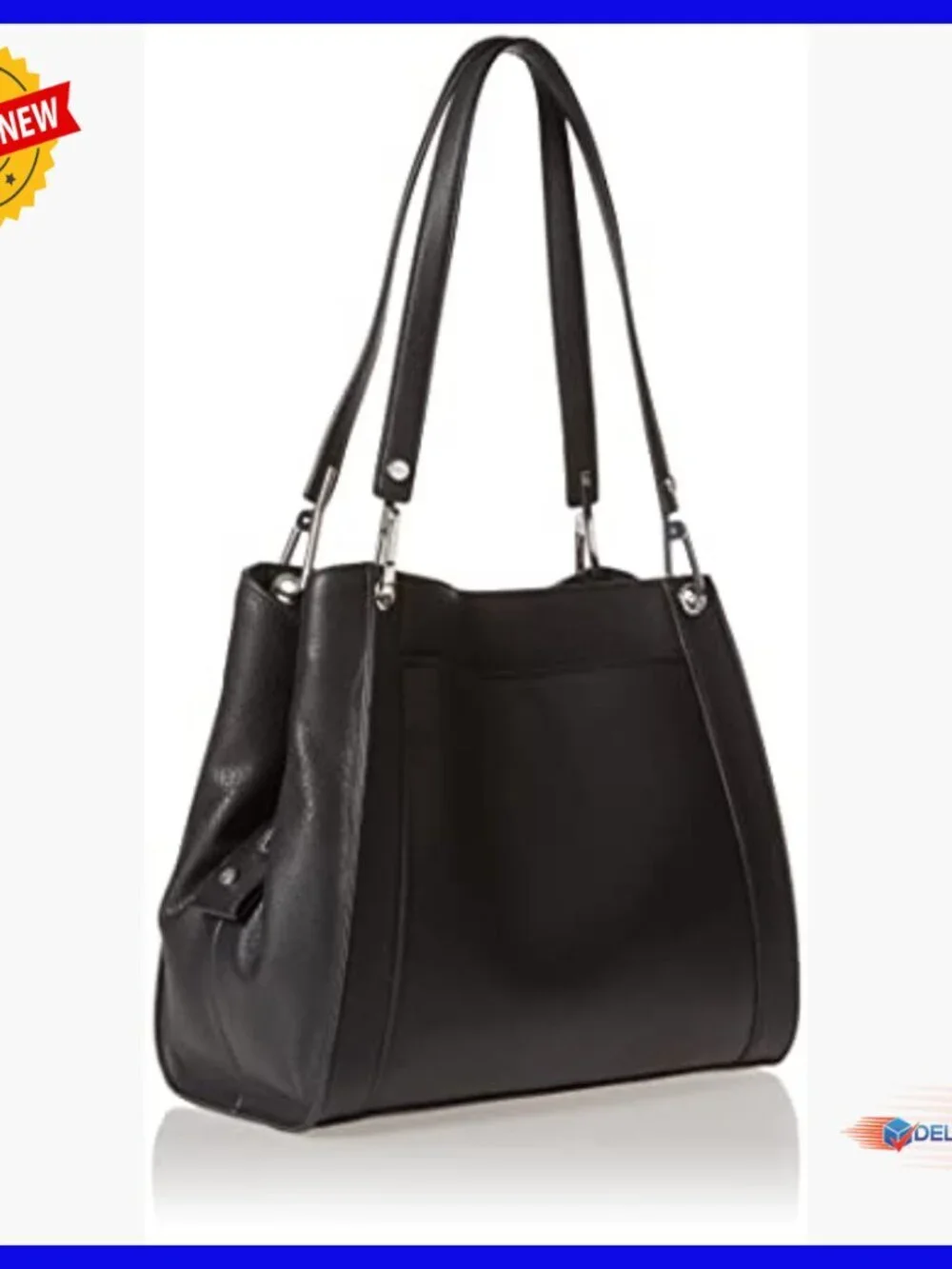 Vegan Leather Shoulder Bag Triple Compartment Hobo Tote for Women